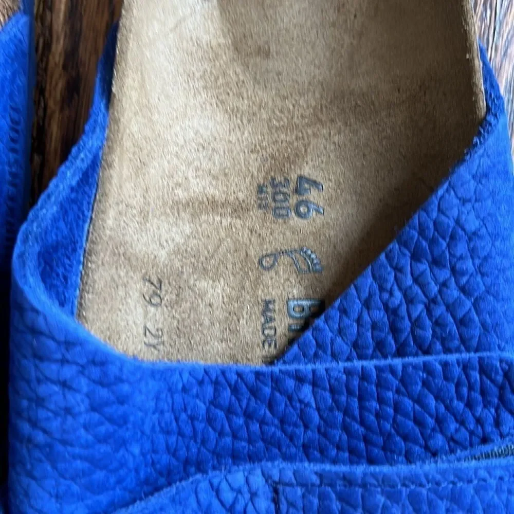 BIRKENSTOCK KYOTO NU DESERT BUCK Size EU 46 Royal Blue
